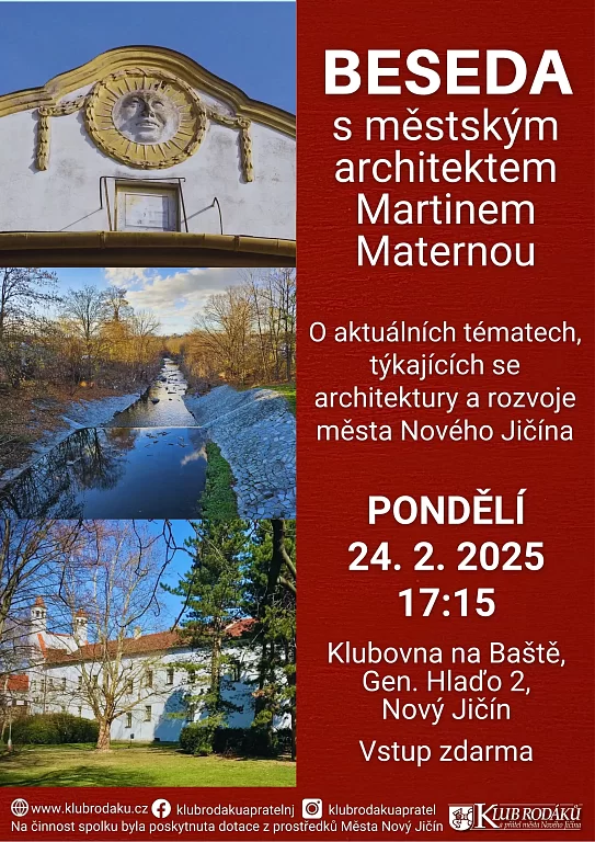 Beseda s městským architektem Martinem Maternou