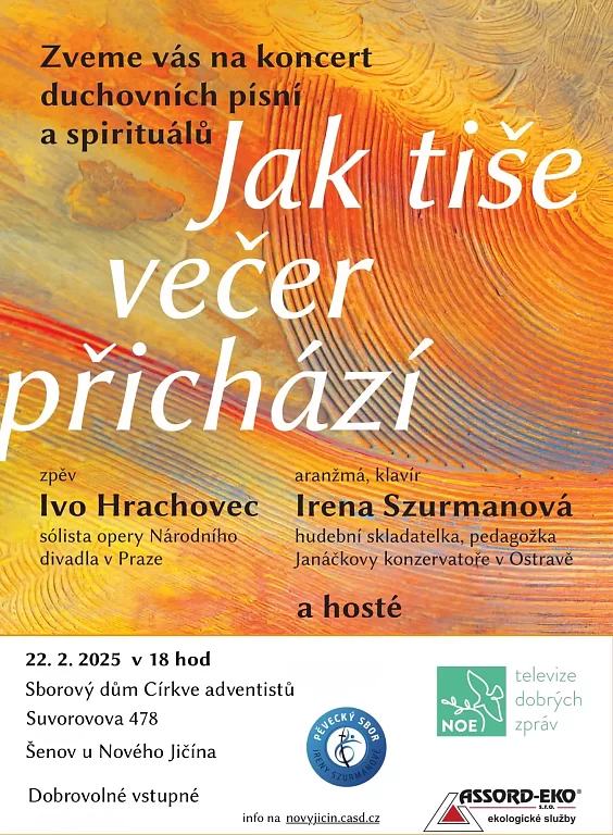 Koncert duchovních písní a spirituálů - Jak tiše večer přichází
