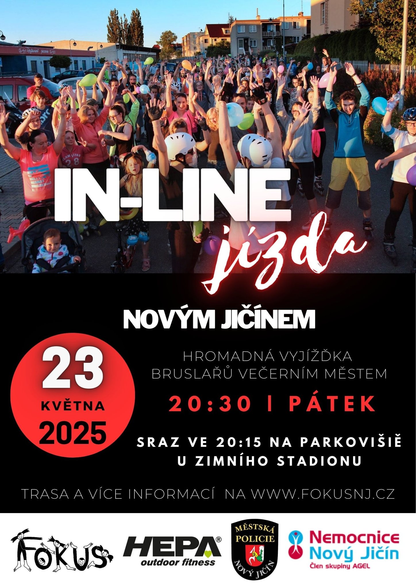 In-line jízda Novým Jičínem
