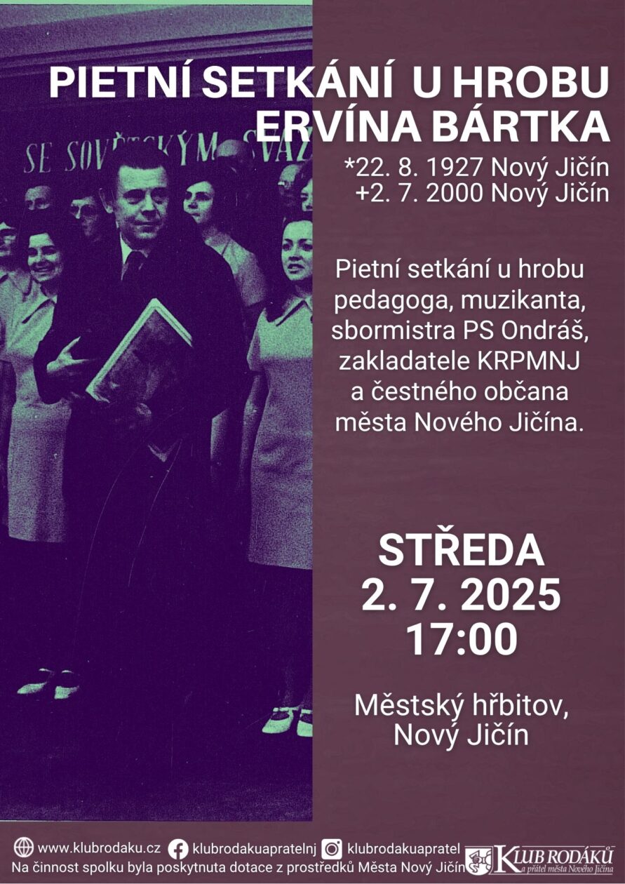 Pietní setkání u hrobu Ervína Bártekа