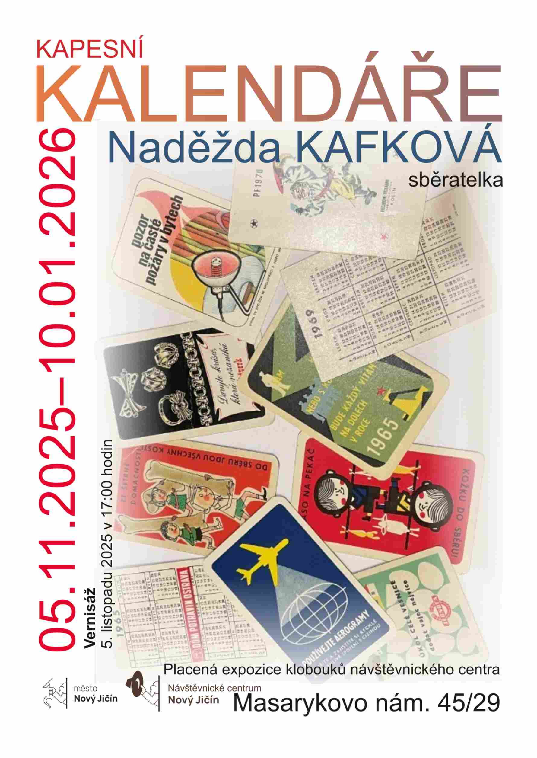 Výstava sbírky kapesních kalendářů Naděždy Kafkové