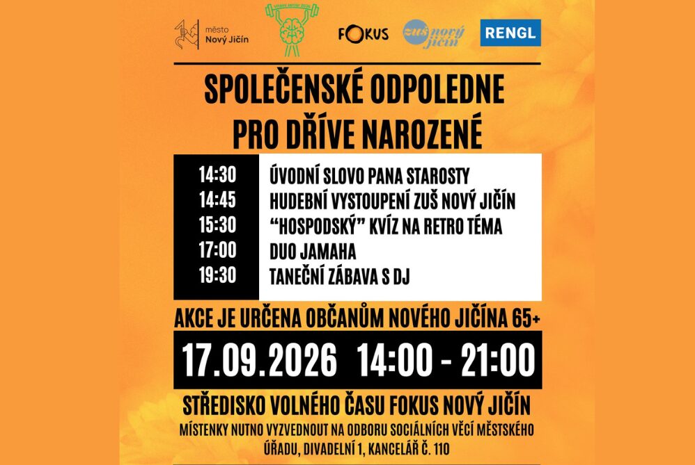 Společenské odpoledne pro dříve narozené