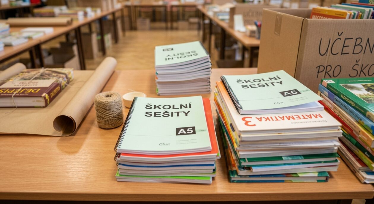 Balení učebnic, knih a pracovních sešitů