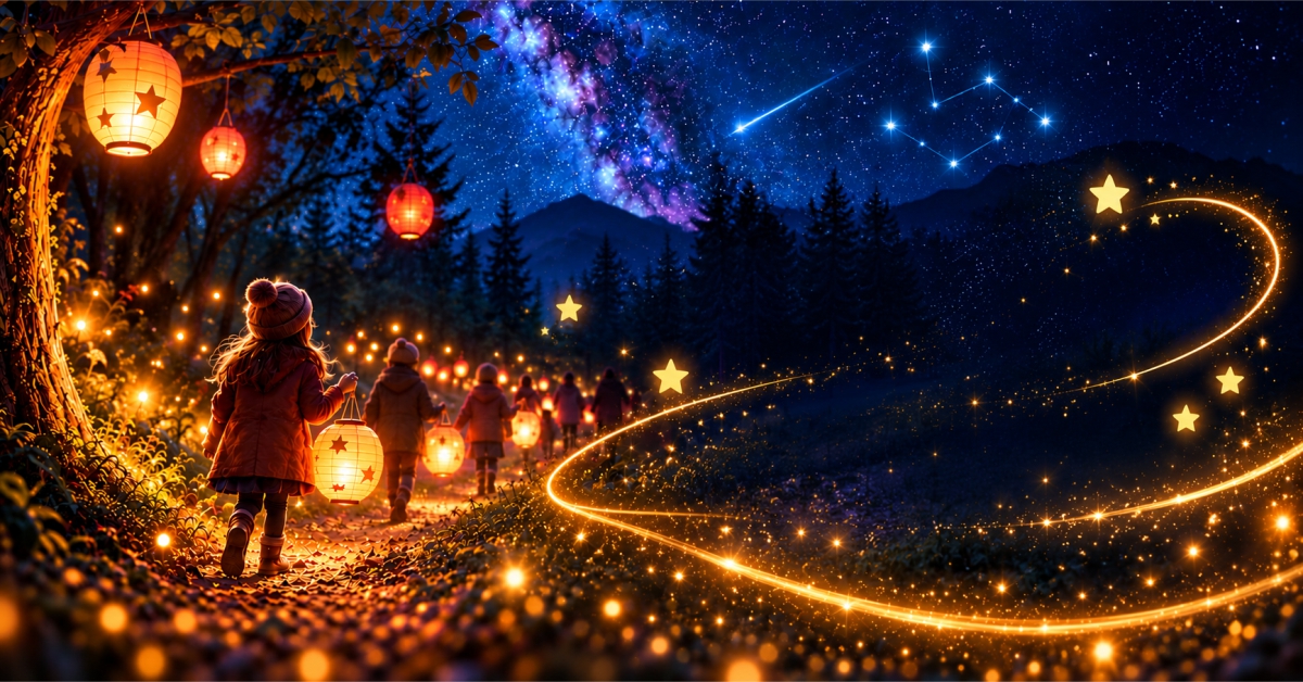 Lampionový průvod a cesta hvězdnou oblohou